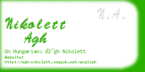 nikolett agh business card